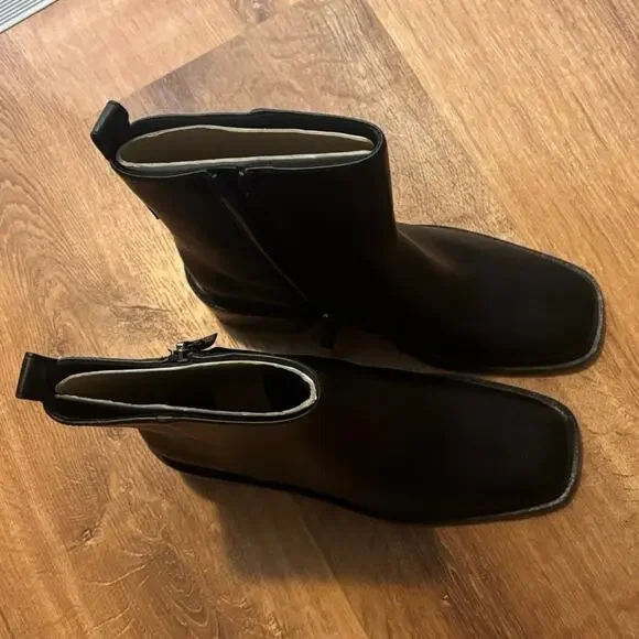 NEW Everlane The City Boot In Black Leather Size 8 - Picture 4 of 9